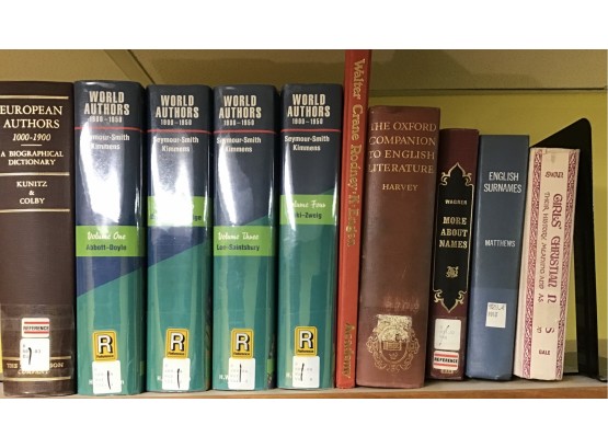 Collection Of Hardback Books Including 'the Oxford Companion To English Literature'