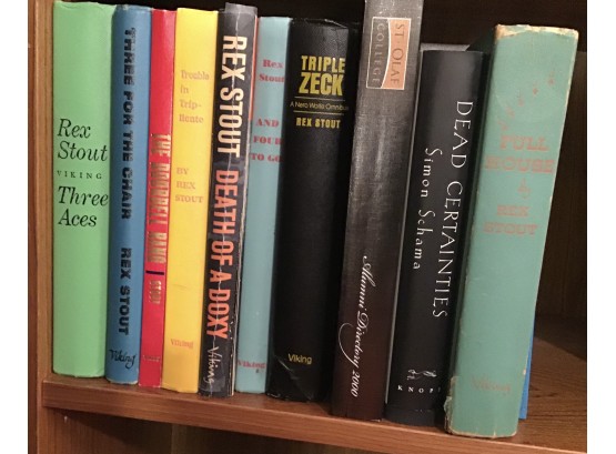Collection Of Books Including 'death Of A Doxy' By Rex Stout
