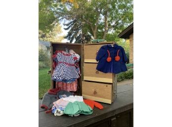 Effanbee Doll Clothes Lot & Vintage Trunk