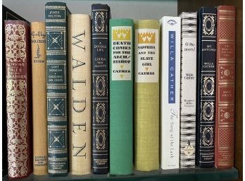 Grouping Of Vintage Books Including W. Irving, Anne Frank, Thoreau, & Collectors Edition Of Willa Cather