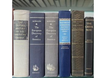 Collection Of Leather And Clothbound Volumes Of Oxford History Of American People & The Greek Way