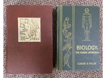 Pair Of Hardcover Medicine & Science Books From The 40s And 50s Including Biology: The Human Approach