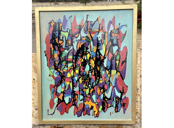 Dave Stirling Large Abstract 1966 Oil Painting