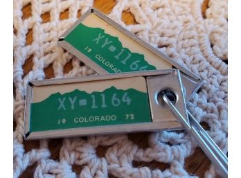 (2) Miniature Colorado 1972 Disabled American Veterans License Plates