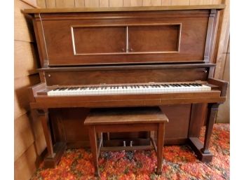 Antique Werner Chicago Piano Player With Tonka Bench