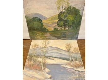 2 Dave Stirling Winters & Summer Mountain Landscapes Out Of Frame