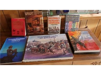 (7) Large Vintage Books Including Maxfield Parrish Posters, Coaching Days Of England  & Wright Rooms