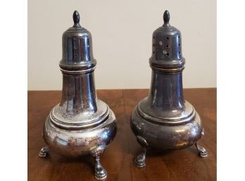 Pretty Set Empire Sterling Silver Salt And Pepper Signed