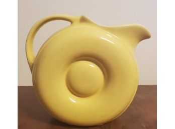 Pretty Hall Yellow Pottery Pitcher #1335 Signed Hall