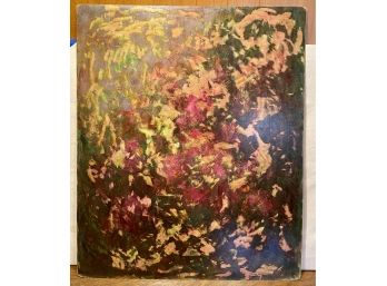 Dave Stirling Signed Abstract Oil Painting Out Of Frame 11-28-1966