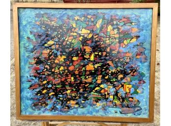 Dave Stirling 1966 Large Framed Abstract Oil Painting