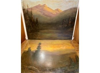 2 Large Dave Sterling 1960s  Sunset Oil Paintings Including 'evening Comes'
