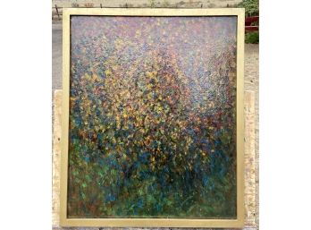 Dave Stirling 1966 Dark Large Abstract Oil Painting