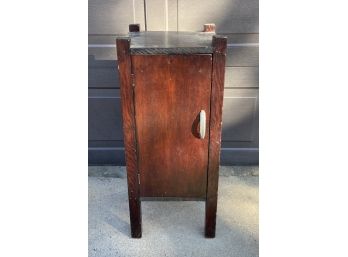 Small Vintage Doored Cabinet With 3 Shelves