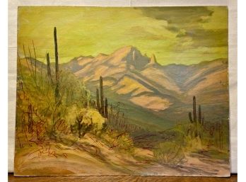 Dave Stirling Santa Catalina Oil Painting Out Of Frame 1950
