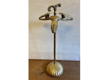 Brass Victorian Gloved Hand Memo Note Holder With 3 Clips