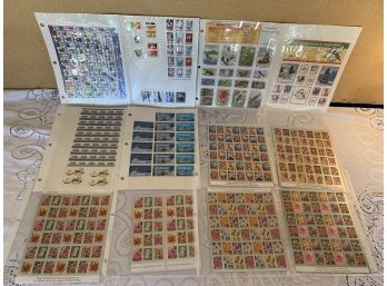 (12) Sheets Of Holiday & Assorted Stamps, Foil Flowers, Vacation Colorado, National Wildlife Federation