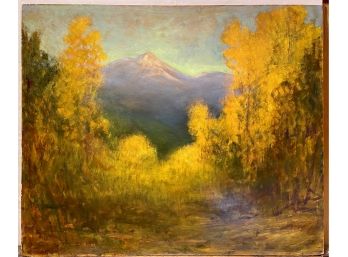 Large Dave Stirling 'autumn Day No. 2'  1968 Oil Painting Out Of Frame
