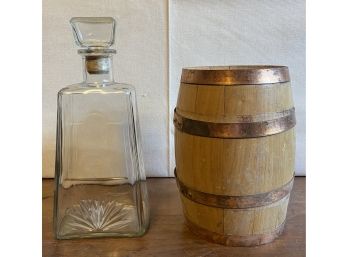 Spring Formal 1965 Pony Keg With 1800 Decanter W/ Stopper