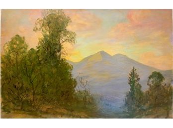 Dave Stirling Vibrant Sunset Estes Park Mountain Landscape Oil Painting Out Of Frame