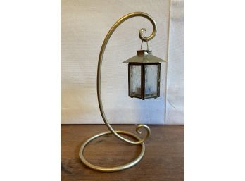 Decorative Brass Colored Suspended Candle Holder