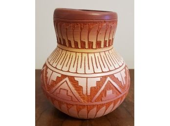 Beautiful  Yazzie Native American  Vase 5'  Signed