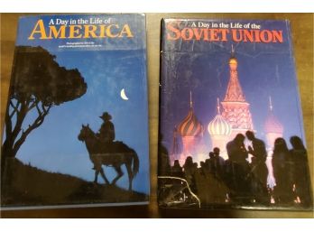 (2) Large Hardcover Books, A Day In The Life Of America & A Day In The Life Of The Soviet Union
