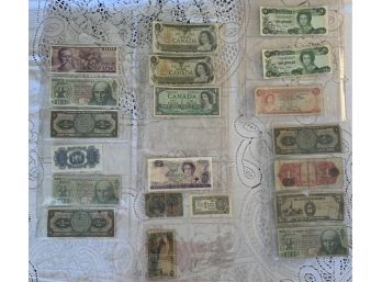 Collection Paper Currency Including US Paper Cents, New Zealand, Canada, Mexico & Bahamas Plus More!