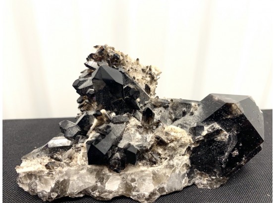 Mineral Geode Specimen With Gorgeous Black Crystalline Structures