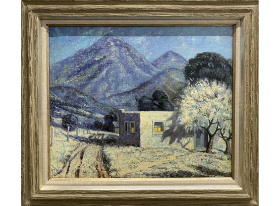 New Mexico Adobe Home Oil Painting On Canvas