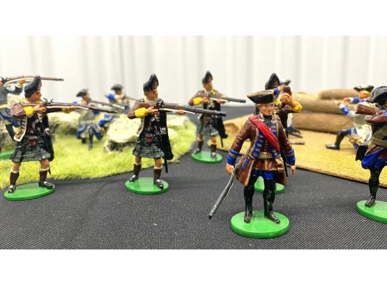 Set Of 16 Die Cast Metal Toy Soliders By Dietz And Ani Including French And Indian War