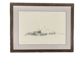 Numbered Limited Edition 689/750 'November Sketch' Maritime Sketch 22.5” X 17.5”