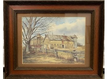 Autumn Lithograph By Gene Galasso (Am. 20th Cent.)