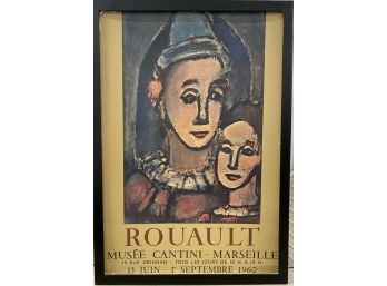 Vintage Roualt Museum Poster 1960 With Frame