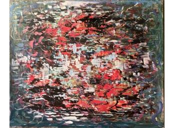 Exceptional Large Dave Stirling Abstract Oil On Board Numbered 30363 AV Painted In 1967