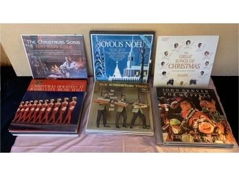 Collection Of Christmas Albums Including Joyous Noel And Nat King Cole