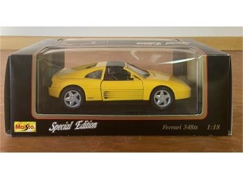 Maisto Special Edition Yellow Ferrari 348TS 1990 1:18 In Original Box