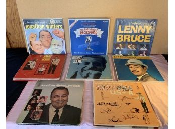 Collection Of Comedy Albums Including All Time Great Bloopers, Bob Newhart & Lenny Bruce
