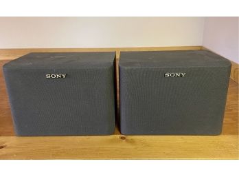 (2)  Sony SS-U31 Bookshelf Speakers With Cables