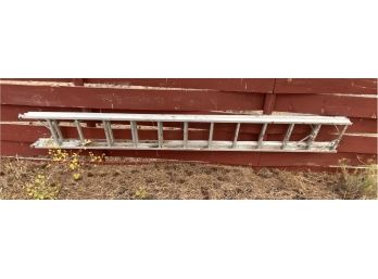 Unmarked Aluminum Extension Ladder