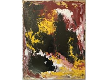 Dave Schutz 1965 Abstract Enamel Painting Titled “The Dancer” Estes Park Colorado