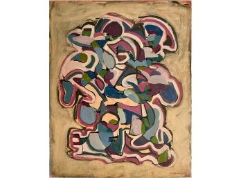 Dave Stirling Original Abstract Oil On Board No. 29 Dated 1965