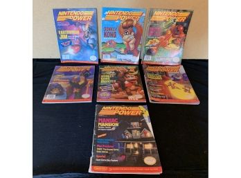 7 Nintendo Power Magazines Earthworm Jim Volumes 67, 61, 60, 55, 66, 16, July/Aug 1990
