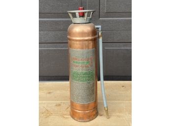 Model C Instant Fyr-fyter Vintage Copper Fire Extinguisher