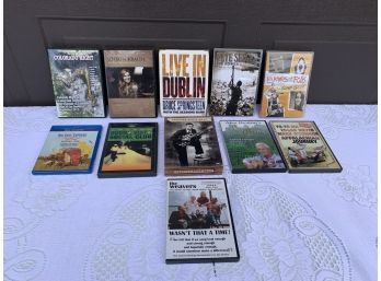 (11) DVD's Including Pete Seeger, American Roots Music & Alison Krauss