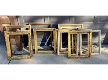 Collection Of Various Sized Decorative Wooden Picture Frames