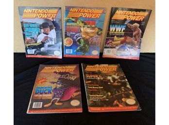 5  Nintendo Power Magazines Darkwing Duck Volumes 59, 49, 35, 36, May/June 1990