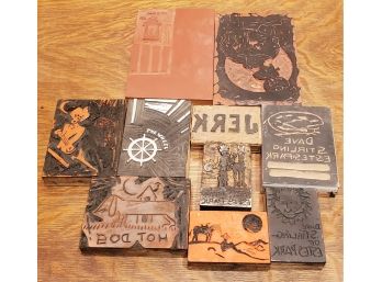 Dave And Jack Stirling Hand Carved Ink Stamps With Art Logos