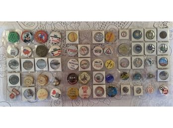 Collectible Pin Back Buttons Including Decoder Pin 1937, Smerf's, General Andy Jackson & More