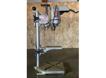 Vintage Craftsmen Drill Press Mount With 1/2 Corded Drill